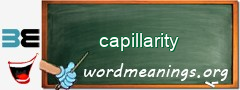 WordMeaning blackboard for capillarity